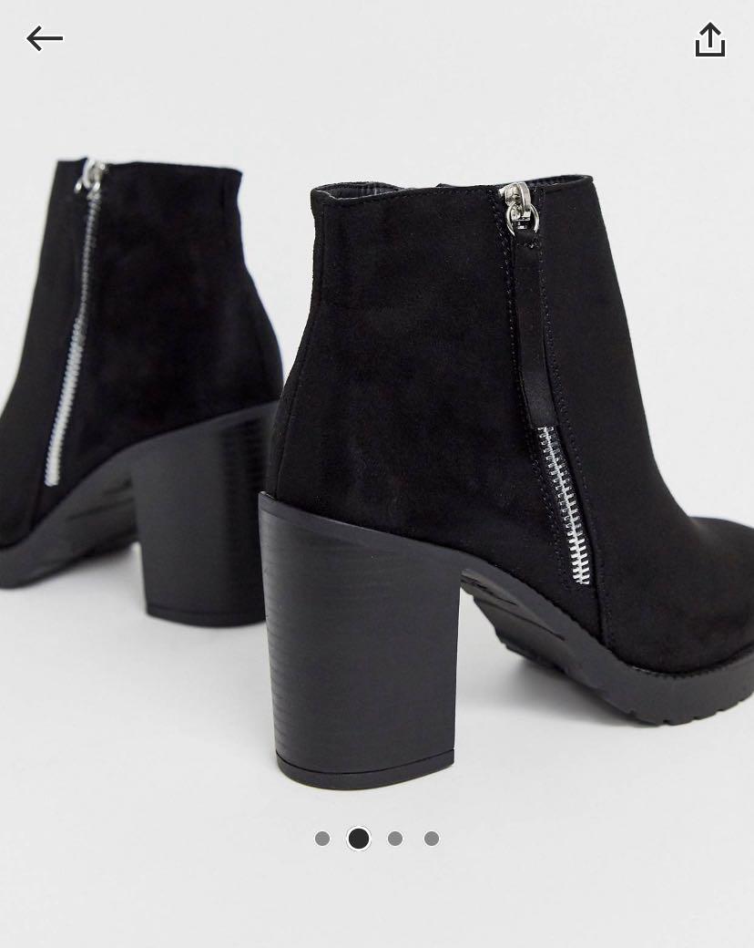 New Look Wide Fit WIDE BLOCK HEEL - Ankle boots - black - Zalando.de