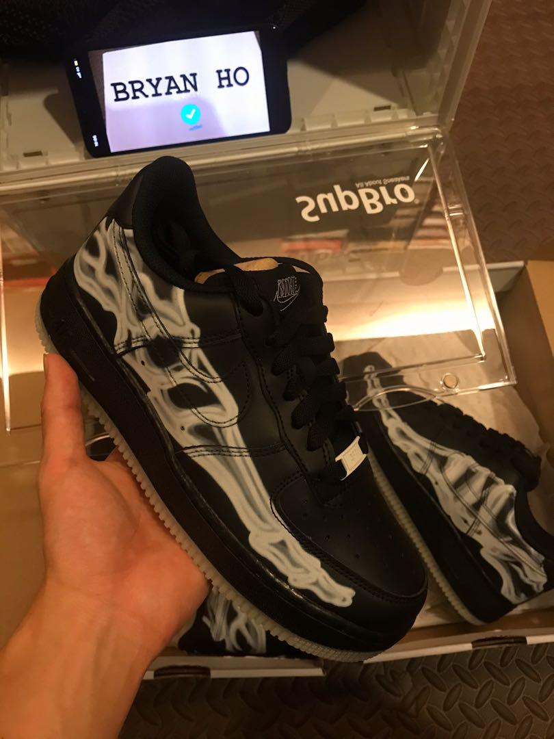 Nike air force 1 skeleton glow in the dark store