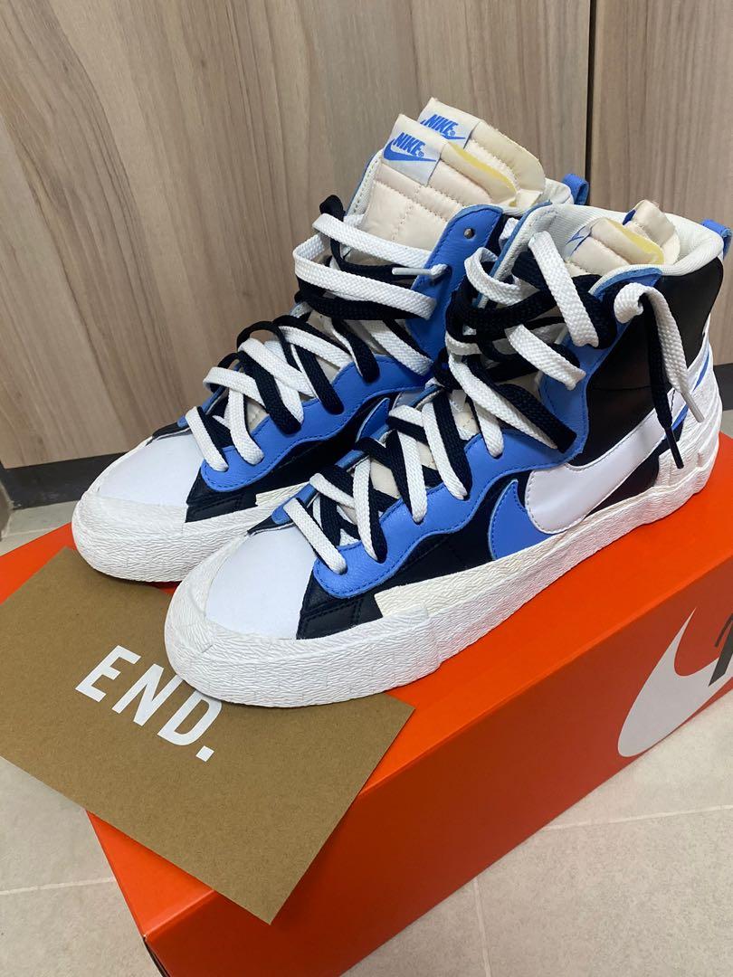 Nike blazer high sacai white black legend blue best sale