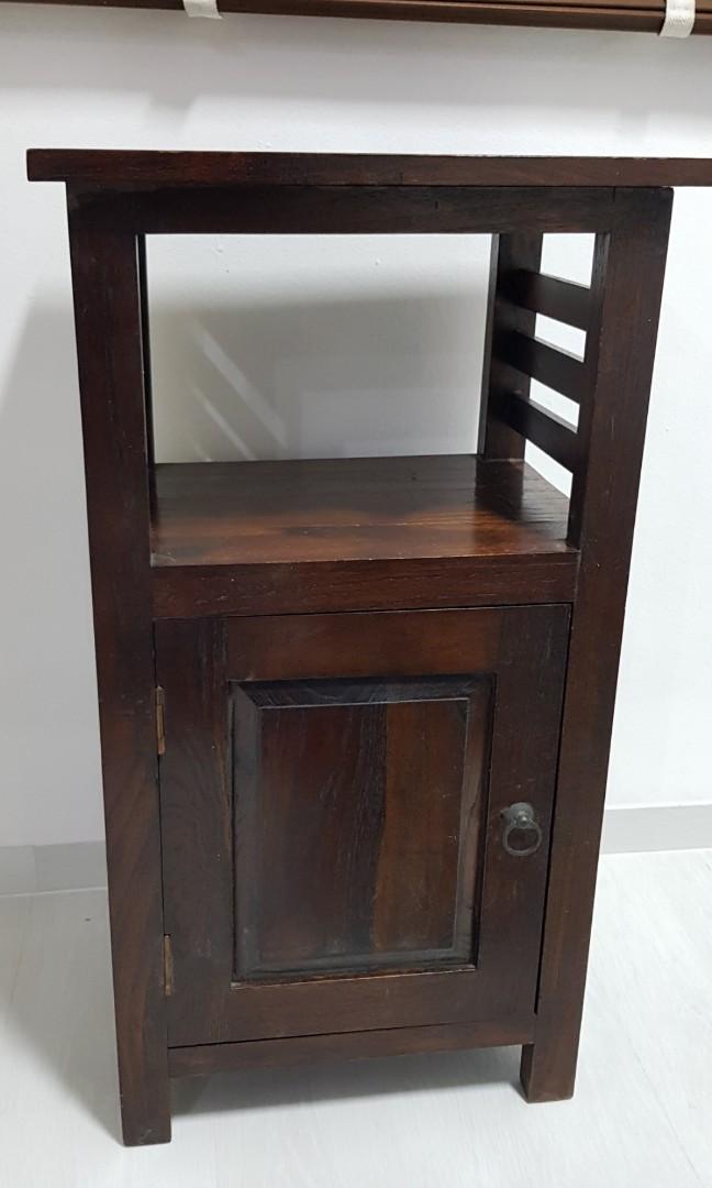 Old Jati Wood Side Table, Furniture & Home Living, Furniture, Tables