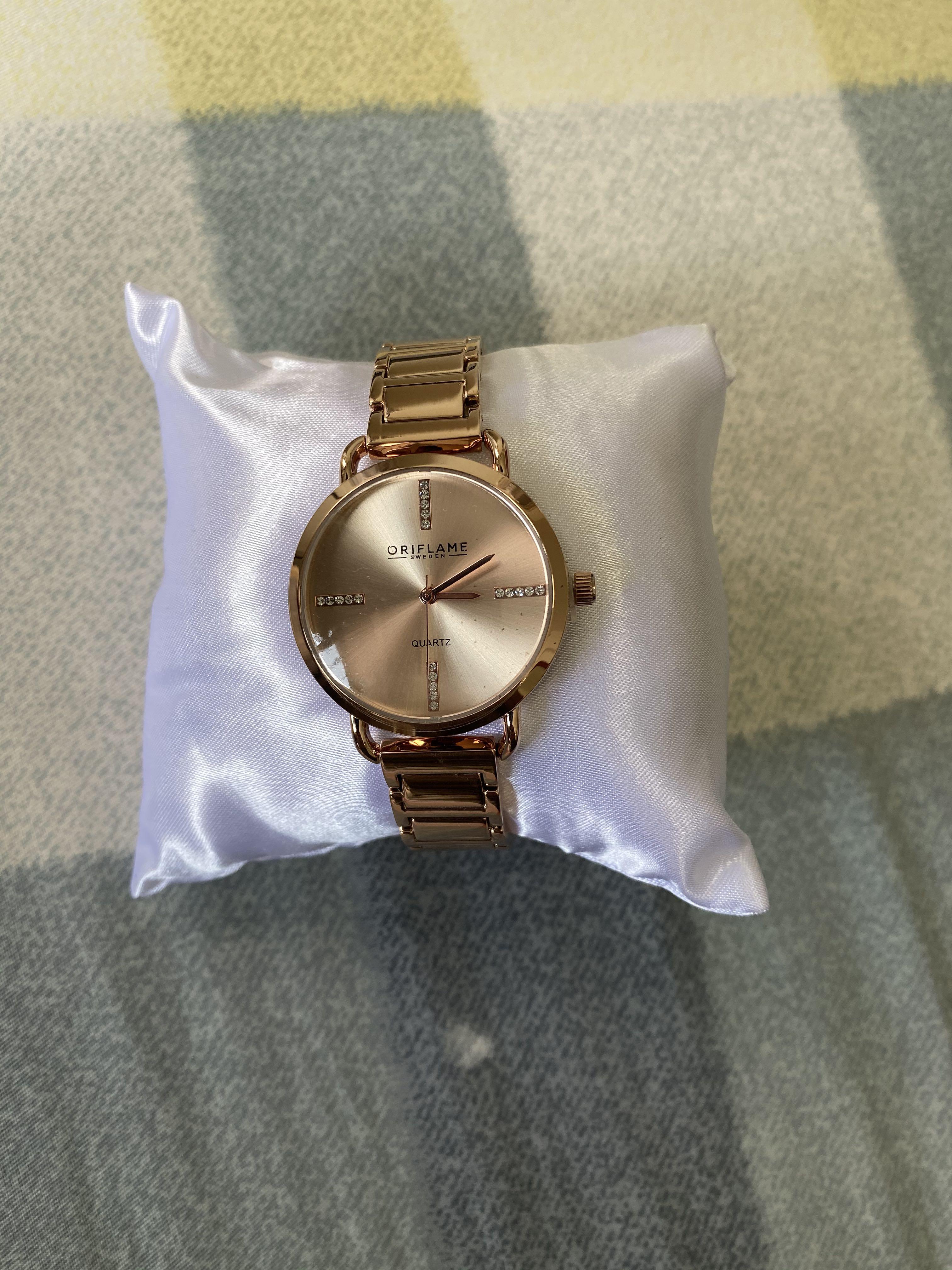 Rose gold tone shop watch oriflame