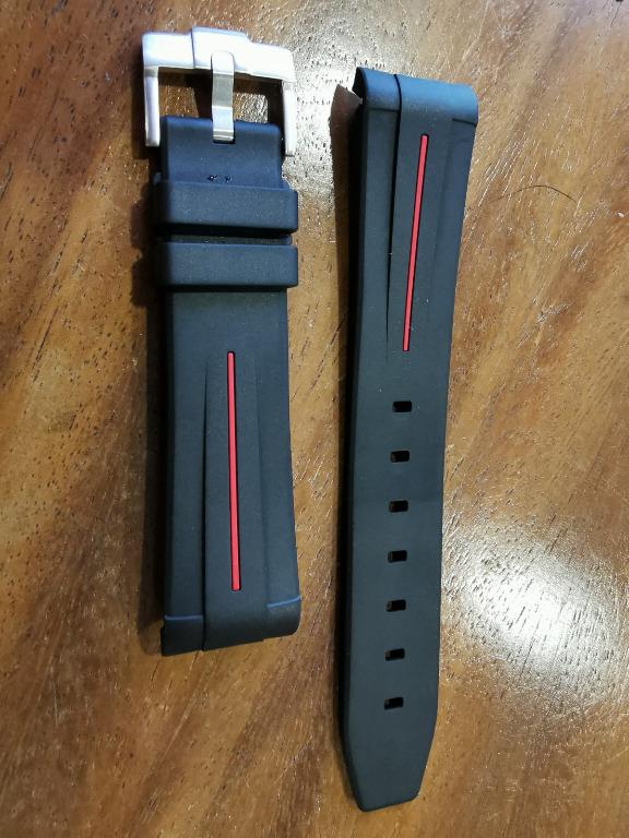 Rubber B strap M106CD Black with buckle