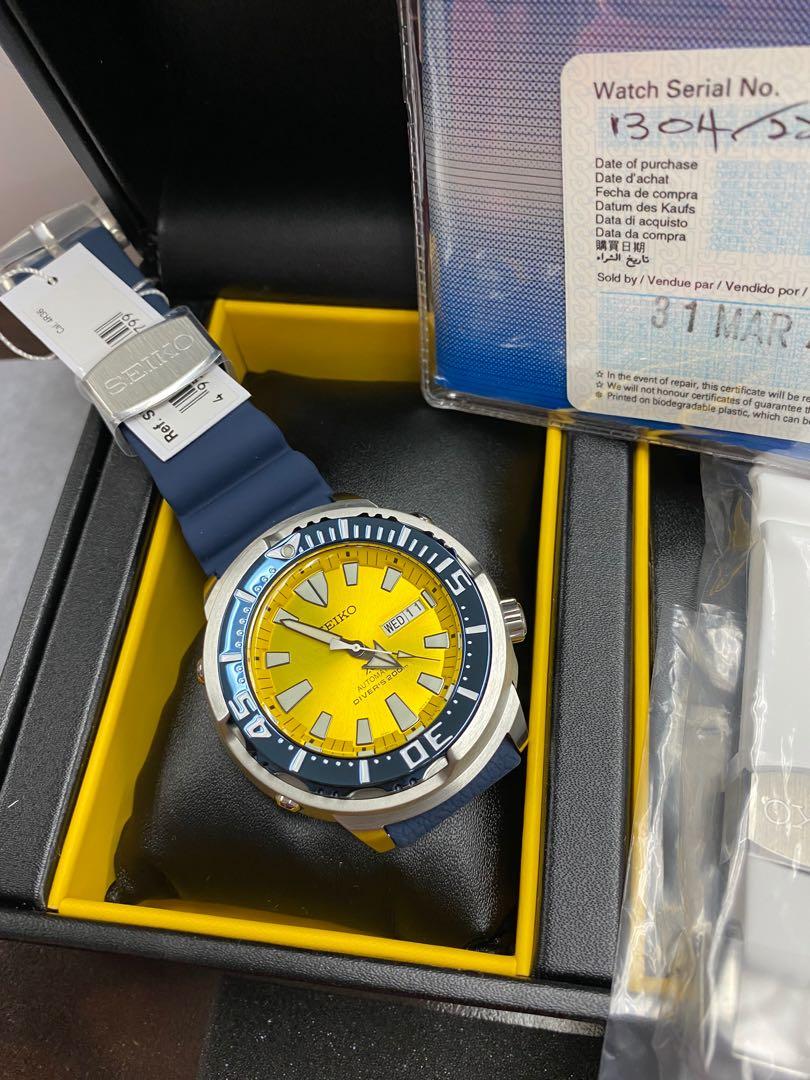 SEIKO SRPD15K1 Yellow Tuna Limited Edition brand new unworn, Luxury,  Watches on Carousell