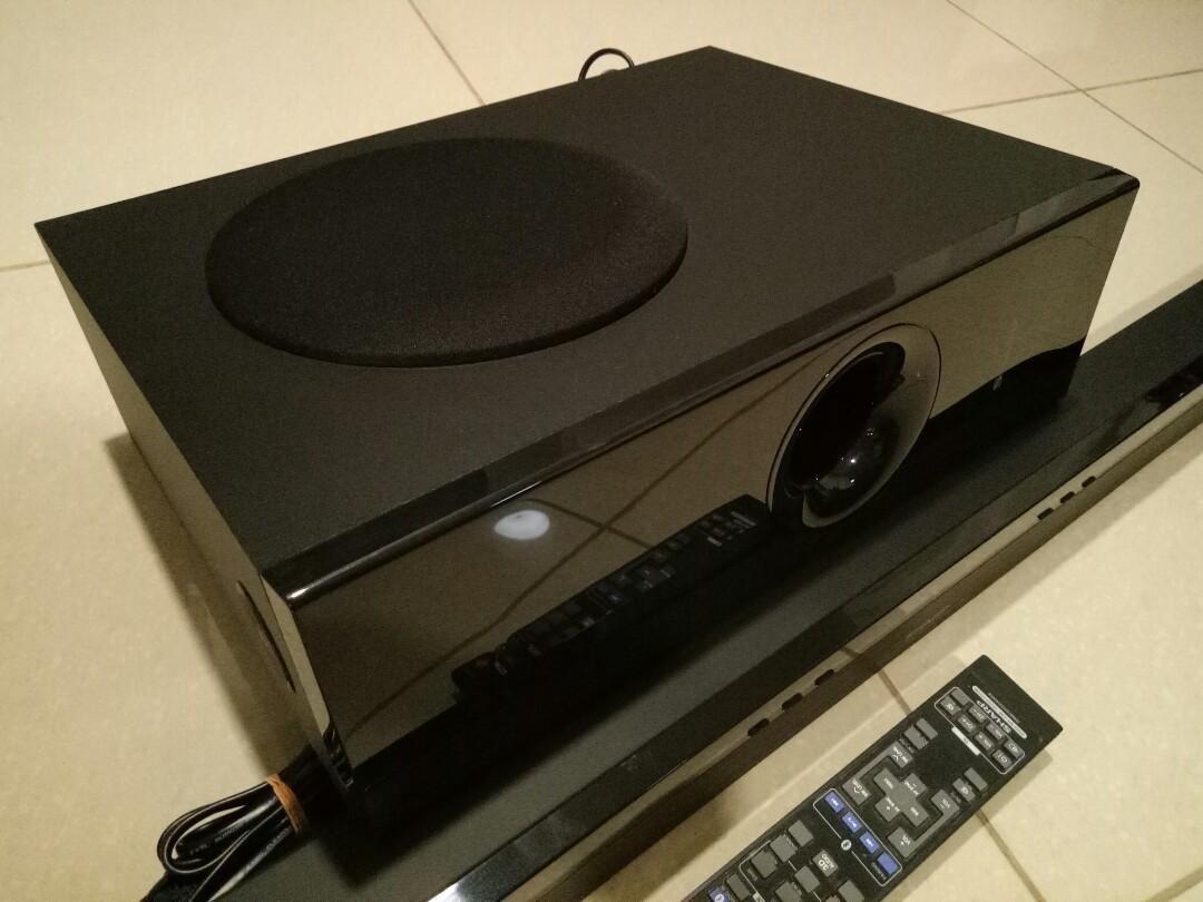 Sharp Sound Bar + subwoofer speaker system HTSB602, Audio, Soundbars