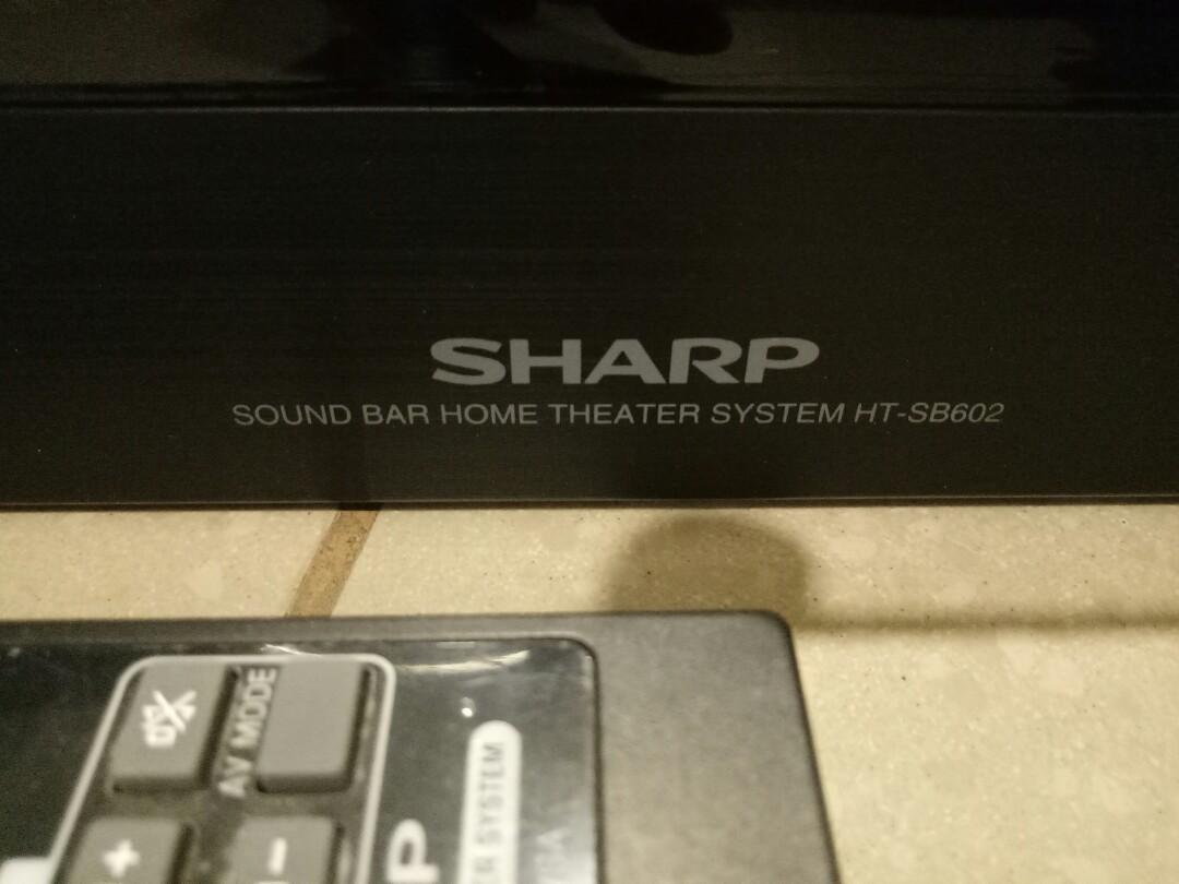 Sharp Sound Bar + subwoofer speaker system HTSB602, Audio, Soundbars