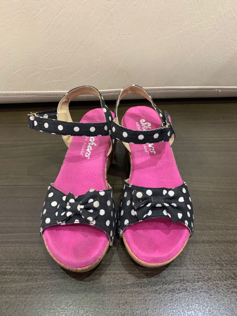Skechers girls sandals polka dots 