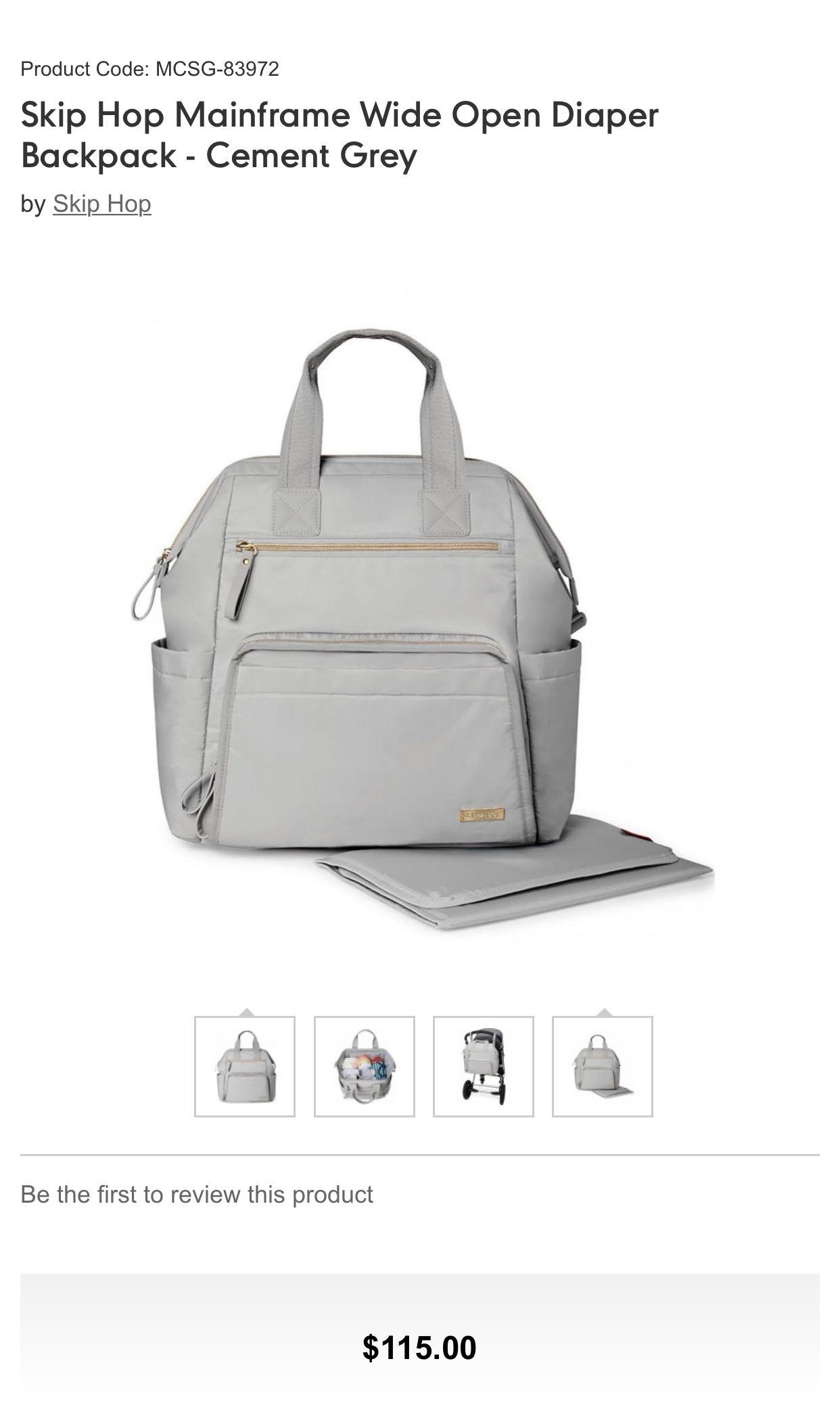 skip hop wide open diaper bag