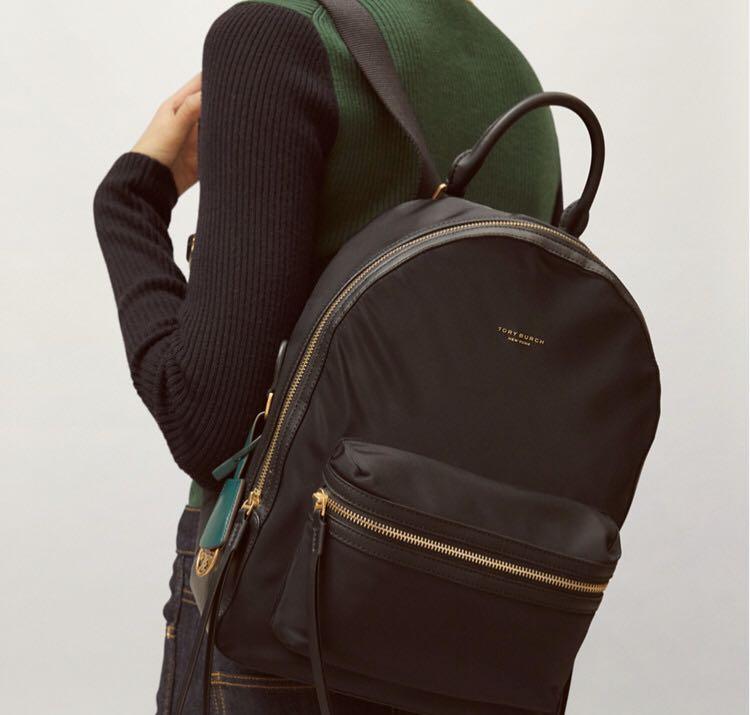 Perry nylon zip on sale backpack tory burch