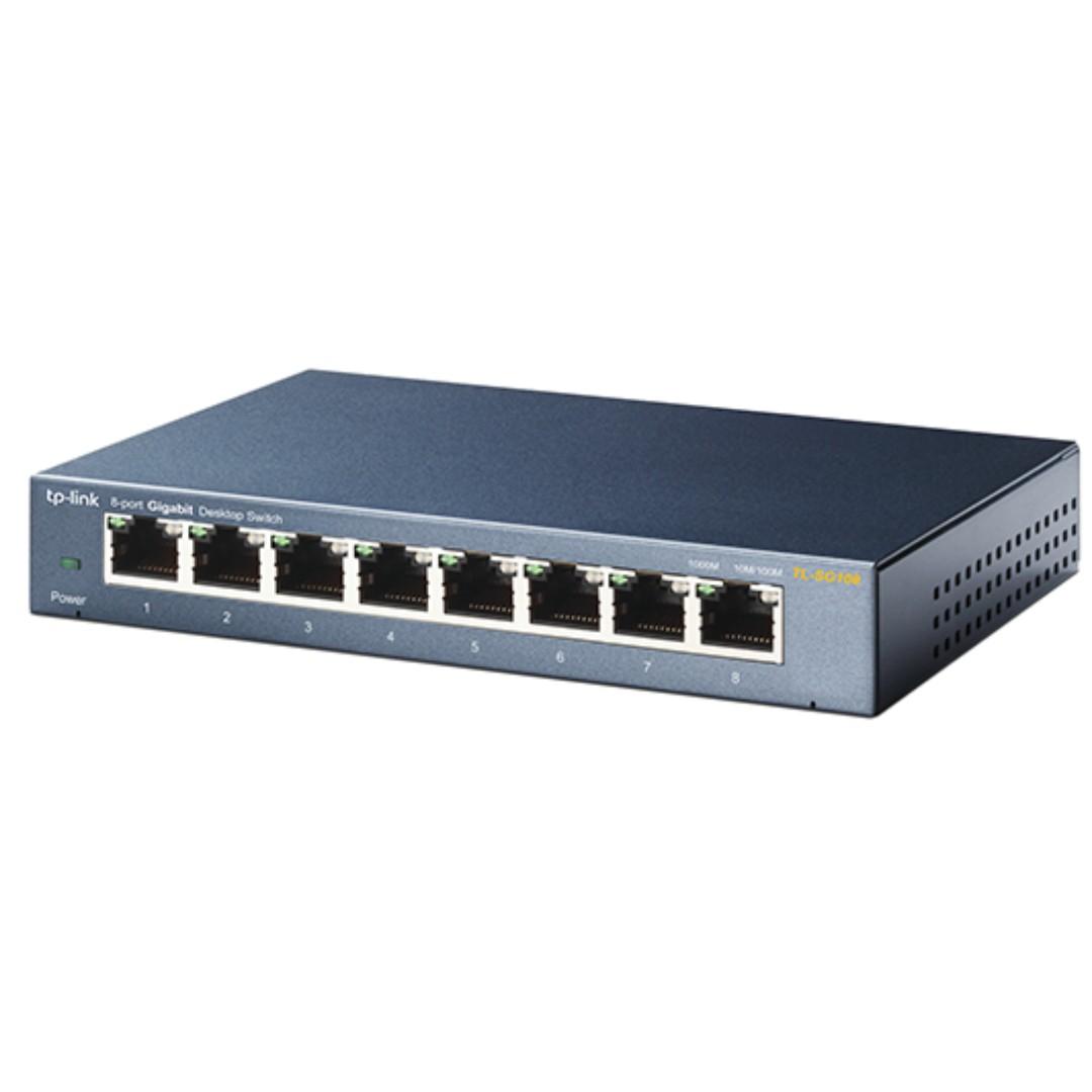 Tp Link Tl Sg108 8 Port 10 100 1000mbps Desktop Switch Computers Tech Parts Accessories Networking On Carousell