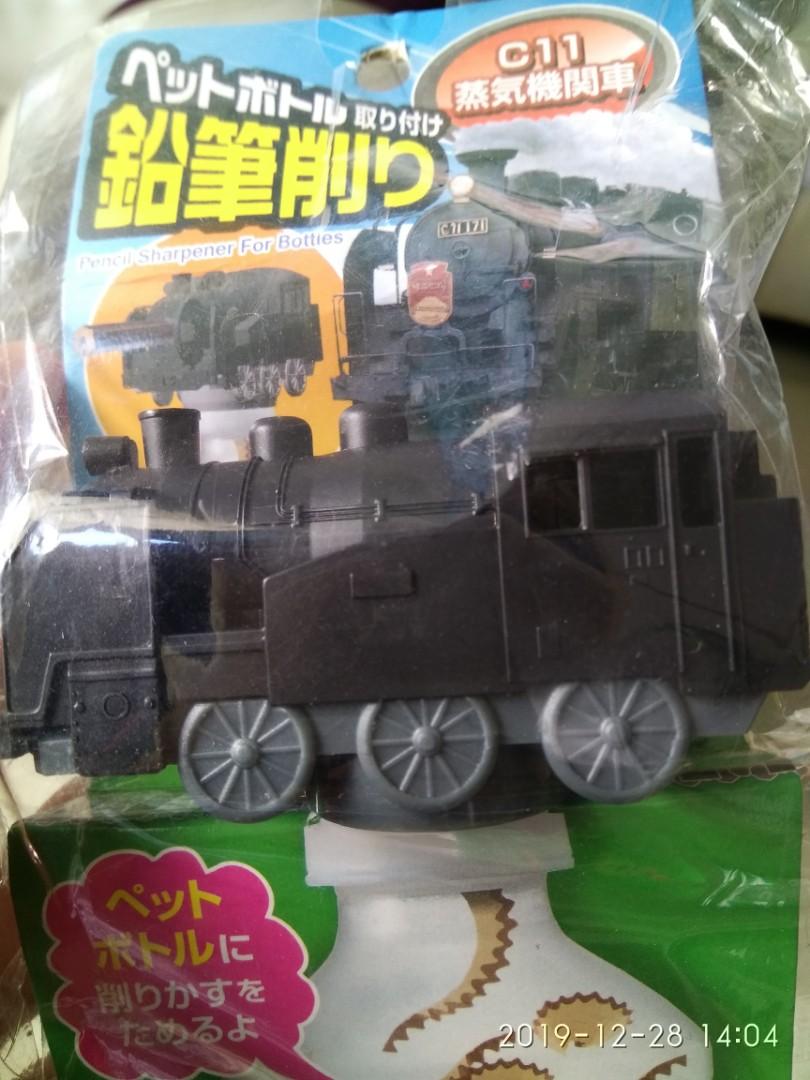 Train sharpener (Category: Kids Toys) located in Singapore. Submitted by miketanll (Listing ID 269821529, Image 1). Description: Attached to a bottle to collect the dust. Left with 2 pcs.