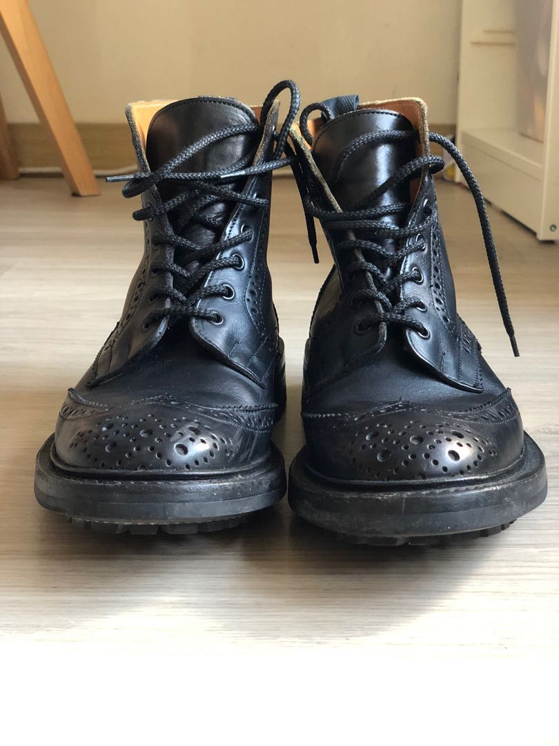 Trickers Stow Leather Goodyear Commando Sole Brogue Boots