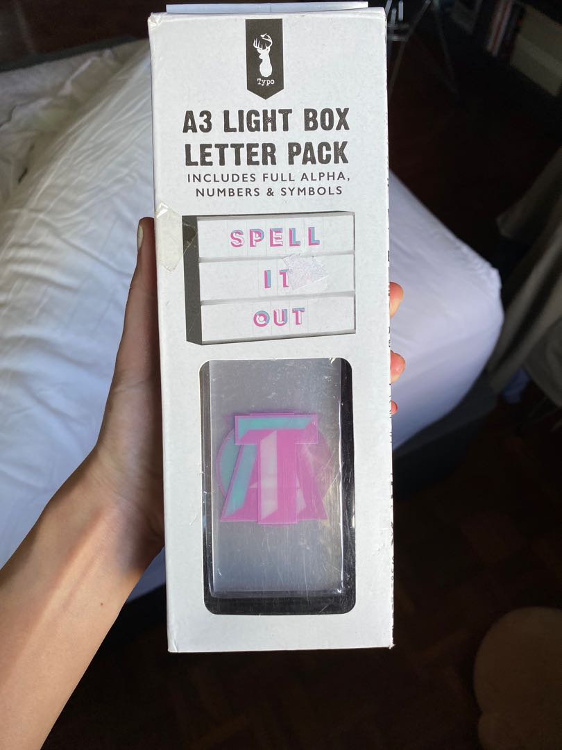 Typo A3 light box letter pack, Hobbies & Toys, Stationery & Craft, Stationery & School Supplies