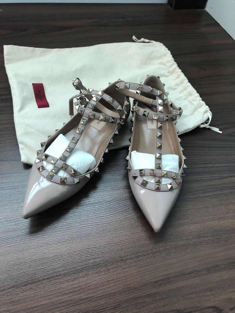 Valentino Rockstud Flat Poudre