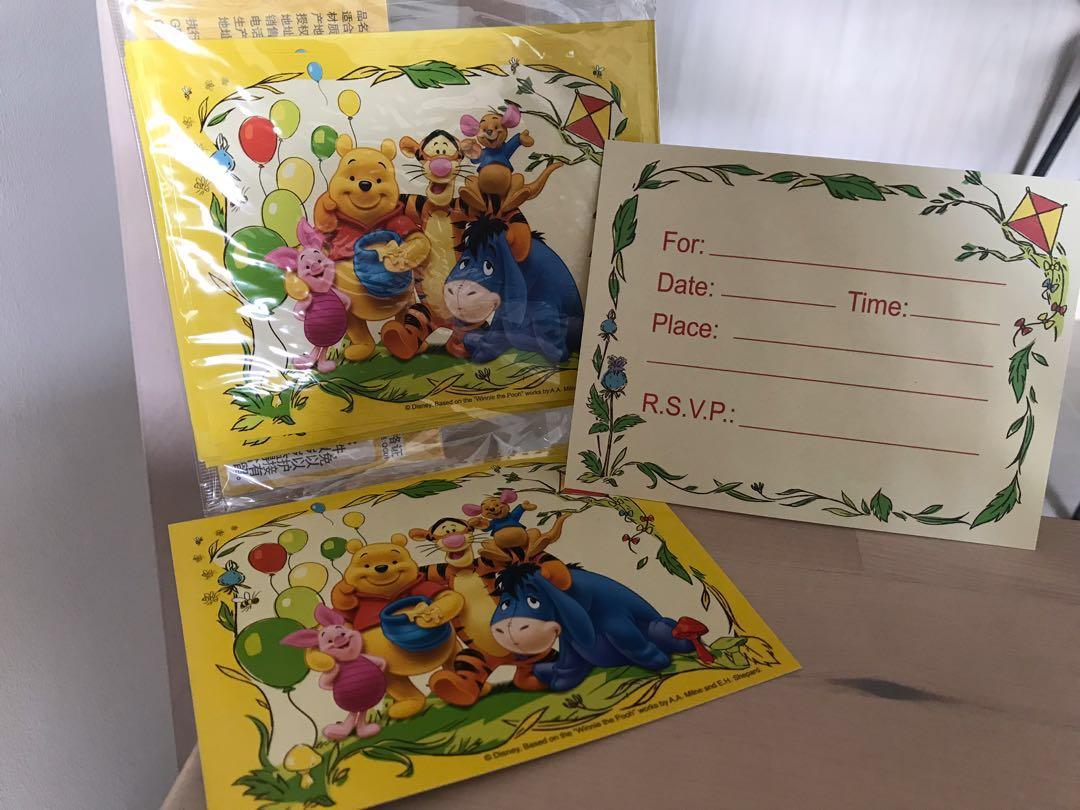 Winnie The Pooh Party Supplies Birthday Invitation Cards Paper Plates Paper Napkins Hats Hobbies Toys Toys Games On Carousell Winnie The Pooh Party Supplies Birthday Invitation Cards Paper Plates Paper Napkins Hats Hobbies Toys Toys Games On Carousell