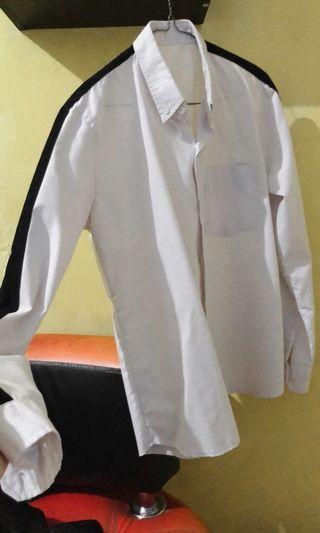 Kemeja list hitam not zara bershka topman uniqlo h&m