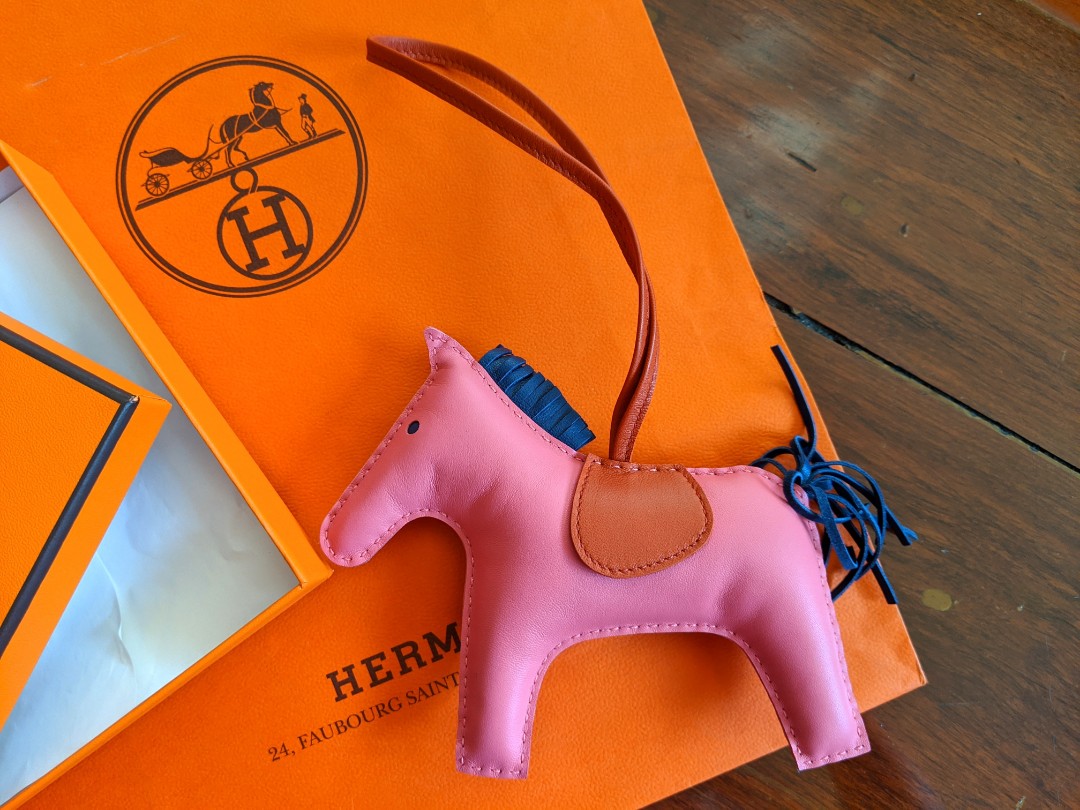 Authentic HERMES Rodeo Bag Charm PM 073422CA #260-004-677-0196