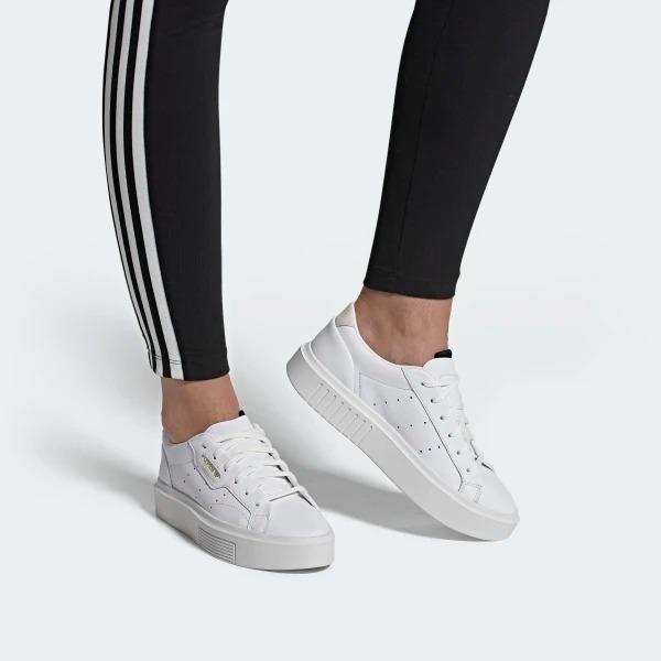 Adidas originals super sleek sneakers in white online