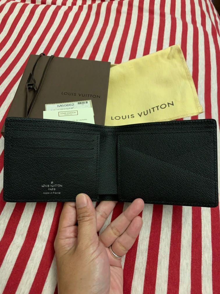 Louis Vuitton LV M60662 Multiple EPI 水波紋對開短夾.黑, 會員獨享好康折扣活動, LV 中夾/短夾/證件夾