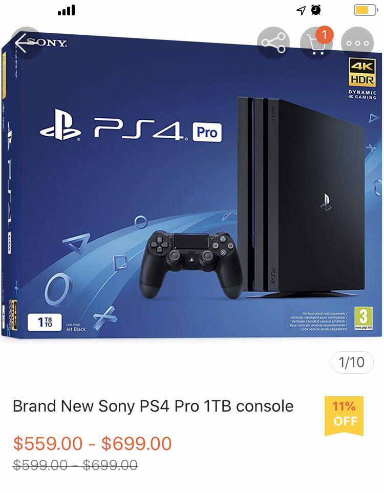 Brand new PS4 Pro 1TB or Nintendo Switch Gen 2 and timezone Gold card