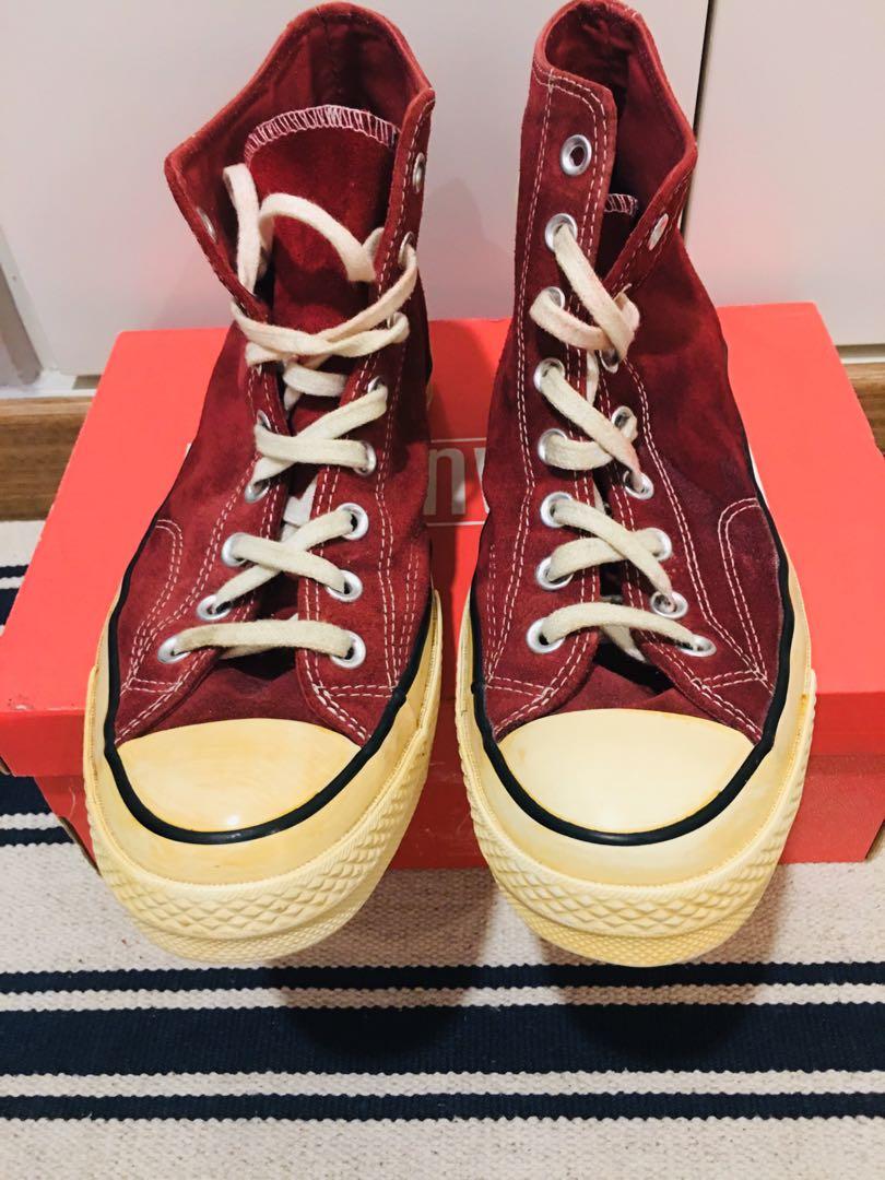 maroon suede converse