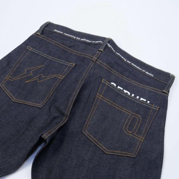 Fragment Design x SEQUEL Denim Pants POP BY JUN (限量版), 男裝, 褲