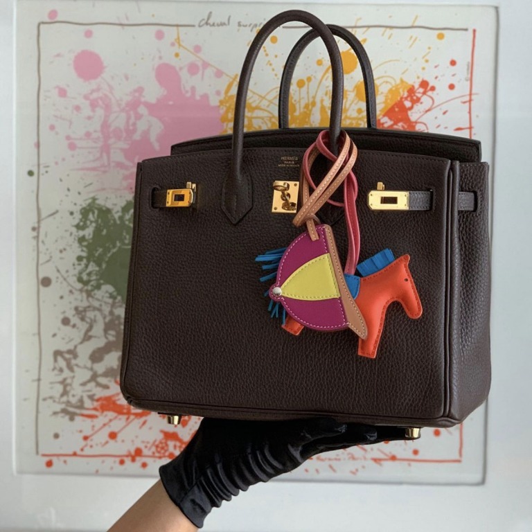 HERMES. BIRKIN 25cm. Chocolate 