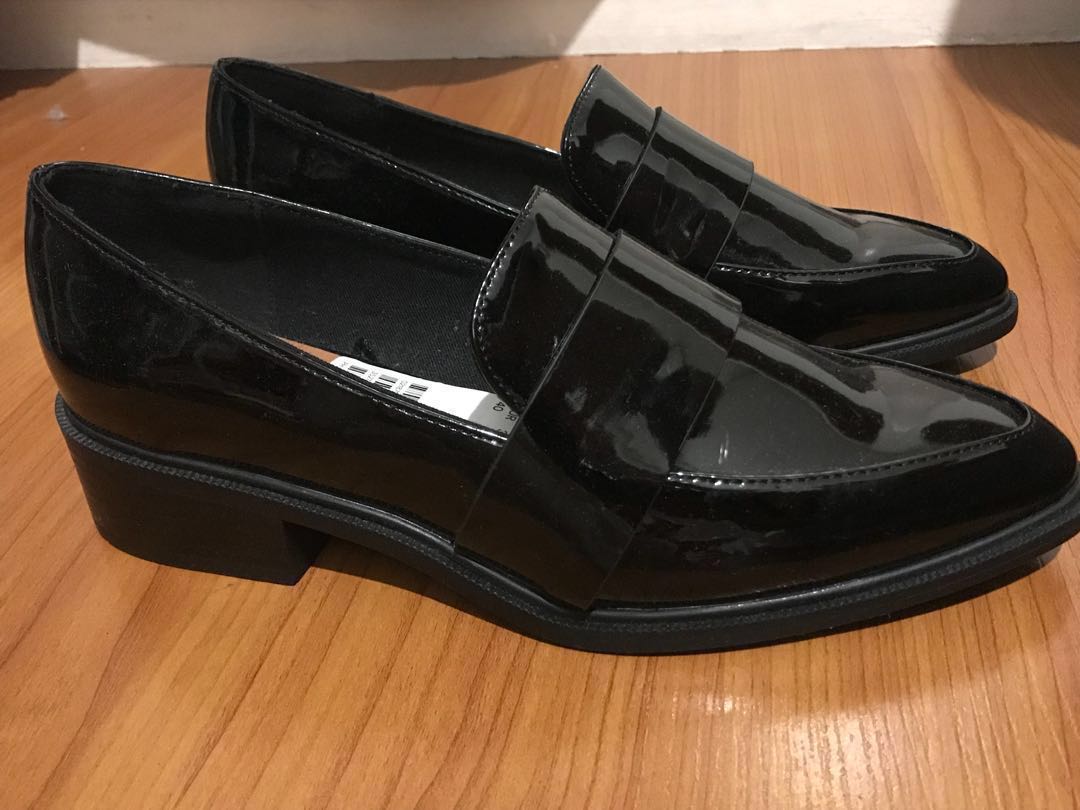 h&m patent loafers