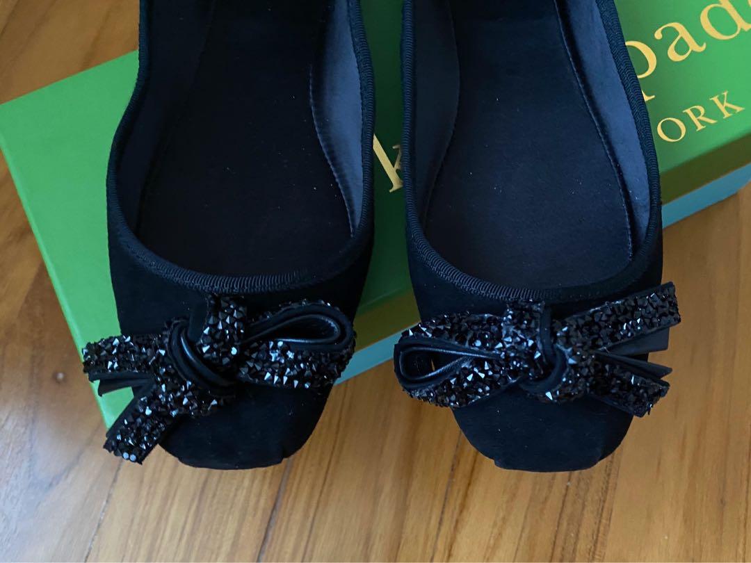 New Kate Spade Freya Crystal Suede ballet flats size 8
