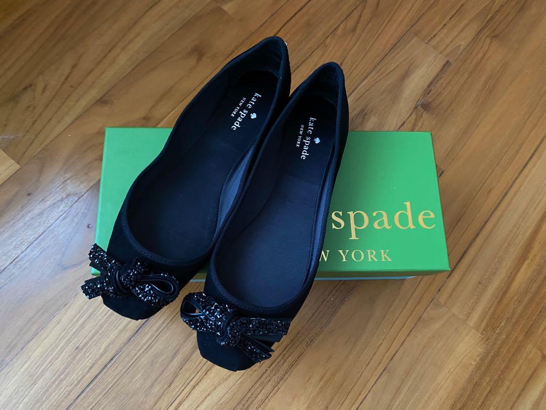 New Kate Spade Freya Crystal Suede ballet flats size 8