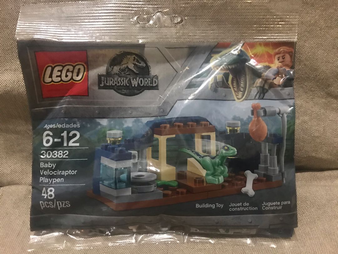 Lego jurassic world store baby velociraptor playpen