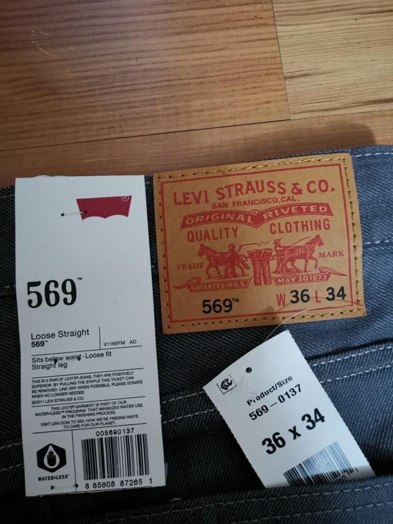 Levis 569 (loose straight) 36x34, Women's Fashion, Bottoms, Jeans &  Leggings on Carousell