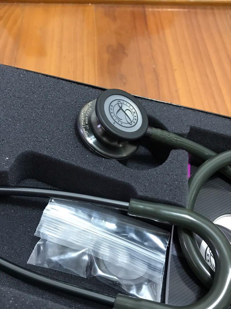 Littmann Classic III Stethoscope Dark Olive Green Tube With Smoke