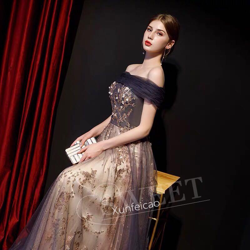 Blue Evening Gown Elegant Dress Long Prom Dresses fg3494 – formalgowns