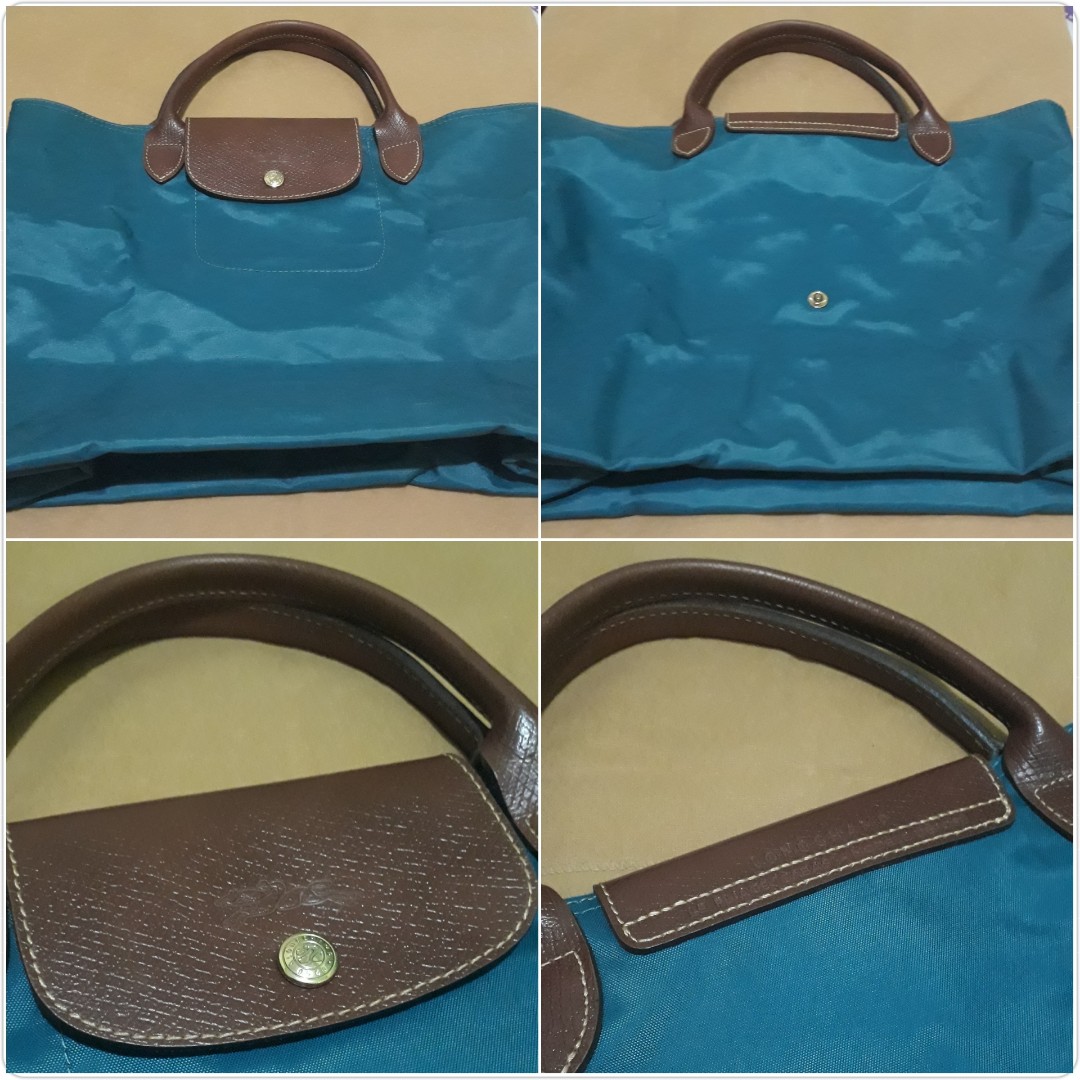 teal longchamp bag