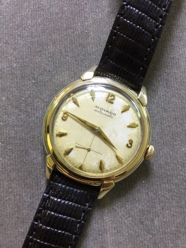 Movado 14K Gold Sub Dial Bumper Automatic Vintage Watch 96 p Women s Fashion Watches Accessories Watches on Carousell