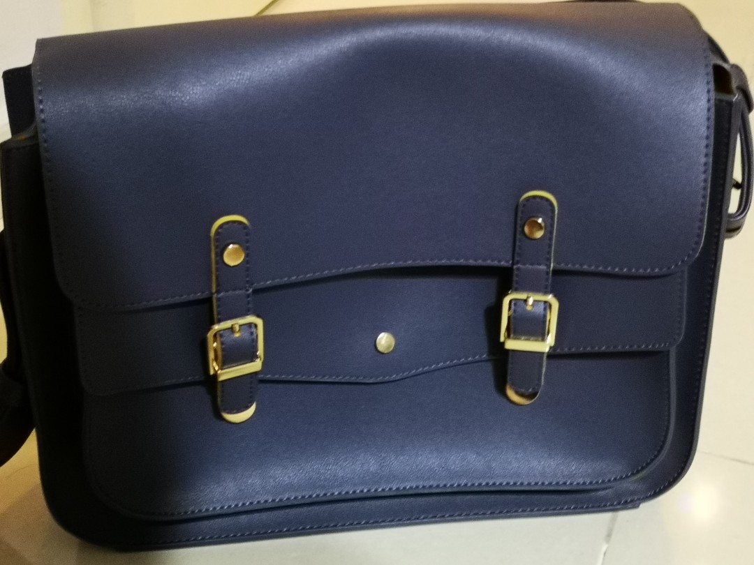 Navy Blue Sling Bag from Sometime, Women's Fashion, Bags & Wallets ...