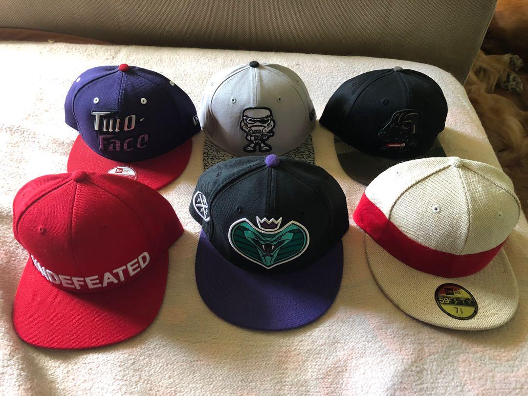 New era (Category: Caps & Hats) located in Manila. Submitted by bachus (Listing ID 269967147, Image 1). Description: USED new era caps 1. New era two face small-med=2500 2. Undefeated= 2ooo 3. Neff cobra=2ooo 4. New era stormtrooper=15oo 5. New era darth vader camo=15oo 6. New era mugiwara hemp size 7 3/8=4000(SOLD).