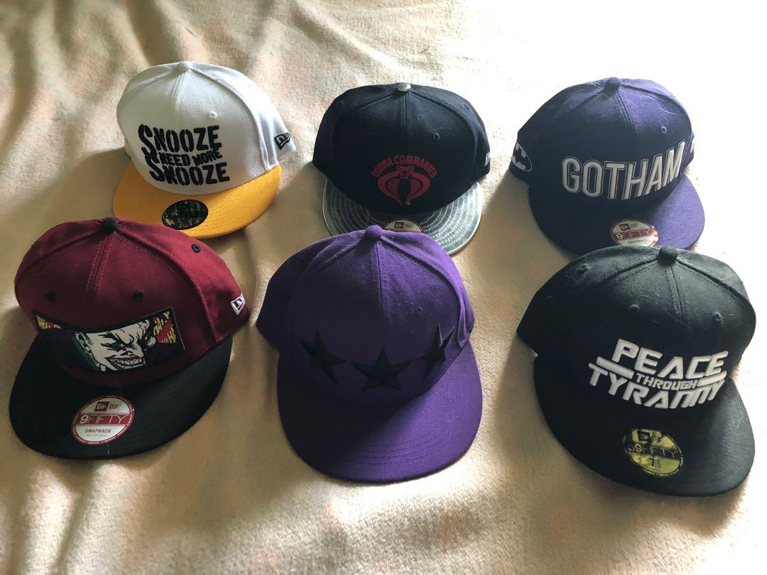 New era (Category: Caps & Hats) located in Manila. Submitted by bachus (Listing ID 269968310, Image 1). Description: USED new era caps 1. New era homer size 7 3/8=3000 2. Purple 3 star= 1ooo 3. New era black decepticon size 7 3/8=3000 4. New era red joker=5ooo 5. New era gotham med-large=15oo 6. New era cobra commander med-large=3000.
