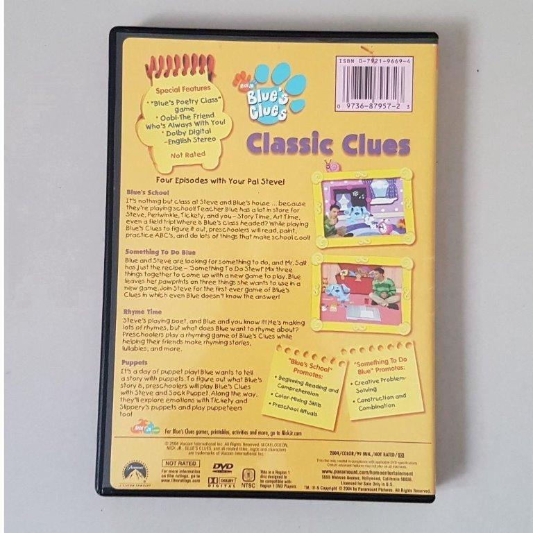 Nick Jr Blue S Clues Classic Clues Dvd Kids Music Media Cds Dvds Other Media On Carousell