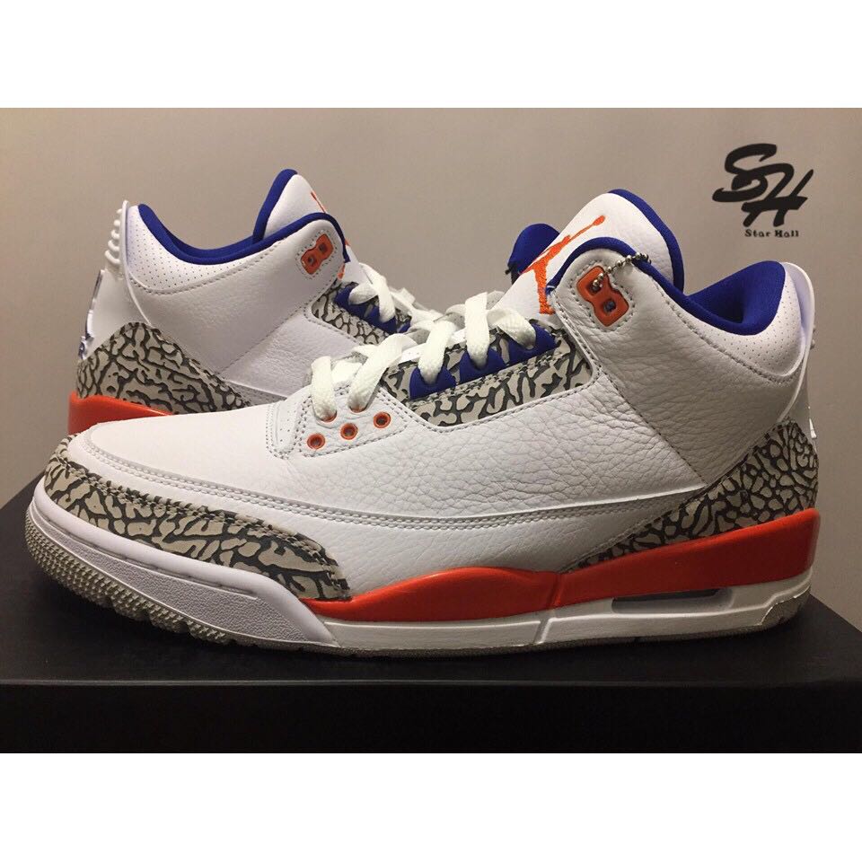 AIR JORDAN 3 RETRO 'Knicks Rivals' 白藍橙爆裂紋尼克隊配色136064