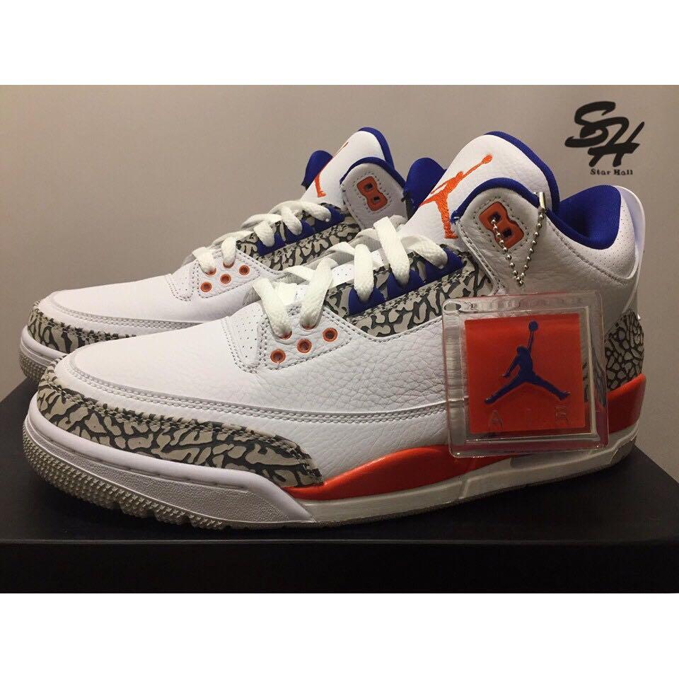 AIR JORDAN 3 RETRO 'Knicks Rivals' 白藍橙爆裂紋尼克隊配色136064