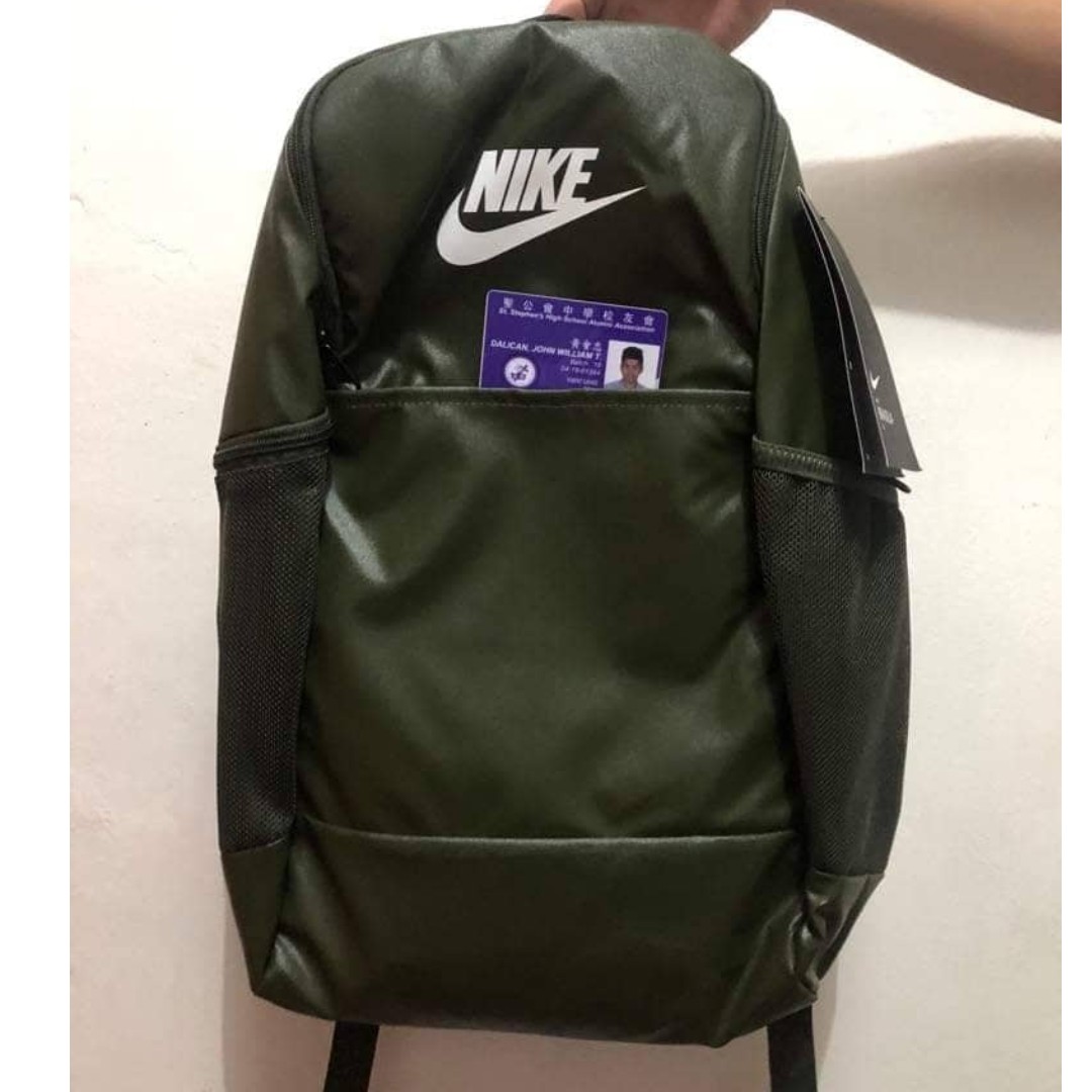 nike army green backpack