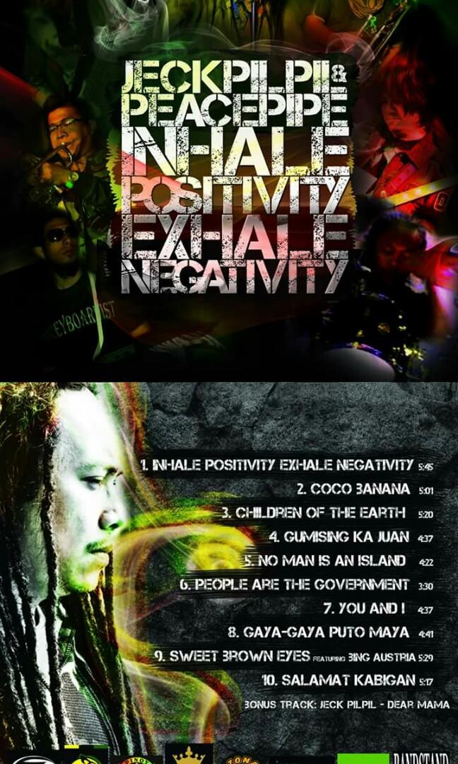 OPM Reggae Jeck Pilpil & Peacepipe (Category: Vinyls) located in Manila. Submitted by kinganalog (Listing ID 269987805, Image 1). Description: Jeck Pilpil & Peacepipe fourth studio album "Inhale Positivity Exhale Negativity" released 2017 under Galaxy/Polyeast Records. Last 95 copies on hand all sealed and brand new. Known tracks are No Man Is An Island, Gumising Ka Juan, Coco Banana, Salamat Kaibigan and many more. Shipping via Jrs is P130 Manil