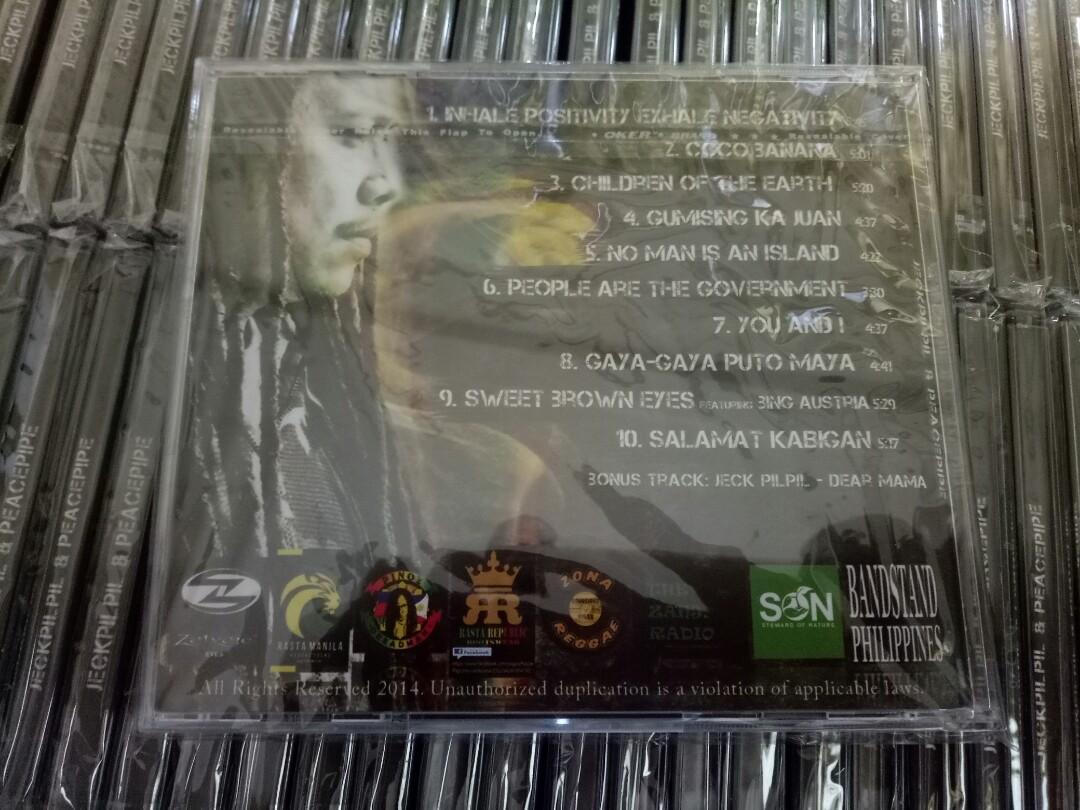 OPM Reggae Jeck Pilpil & Peacepipe (Category: Vinyls) located in Manila. Submitted by kinganalog (Listing ID 269987805, Image 3). Description: Jeck Pilpil & Peacepipe fourth studio album "Inhale Positivity Exhale Negativity" released 2017 under Galaxy/Polyeast Records. Last 95 copies on hand all sealed and brand new. Known tracks are No Man Is An Island, Gumising Ka Juan, Coco Banana, Salamat Kaibigan and many more. Shipping via Jrs is P130 Manil