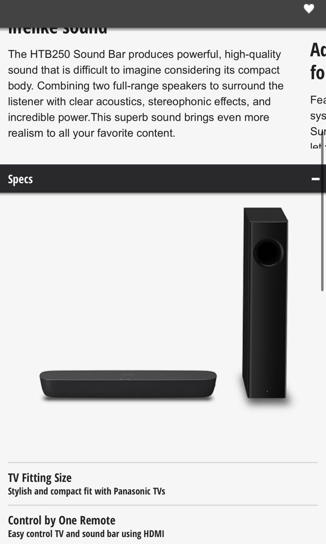 htb250 panasonic price