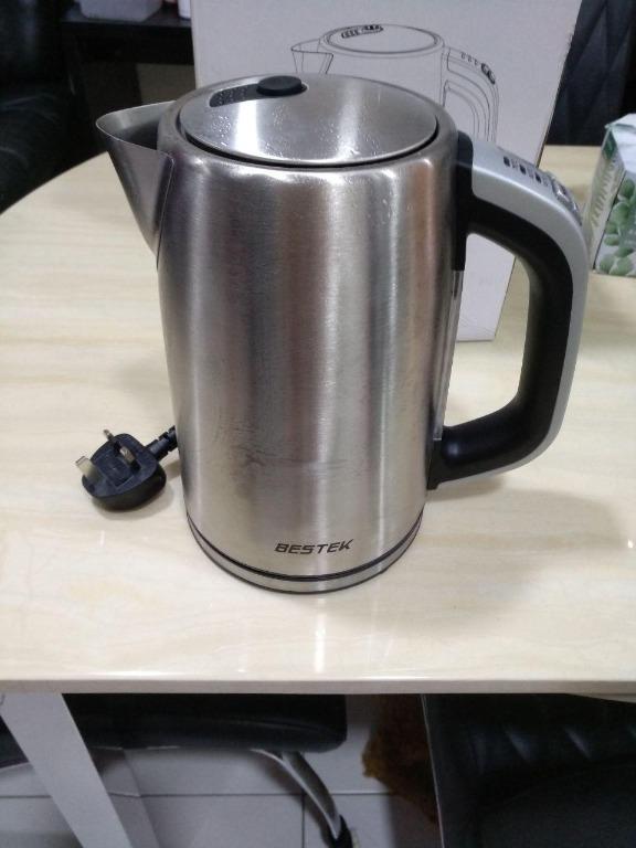 S24 BESTEK Stainless Steel Electric Kettle with Temperature Control 12828B Fast Boiling Cordless Water Boiler with Blue LED Illumination 6 Temp