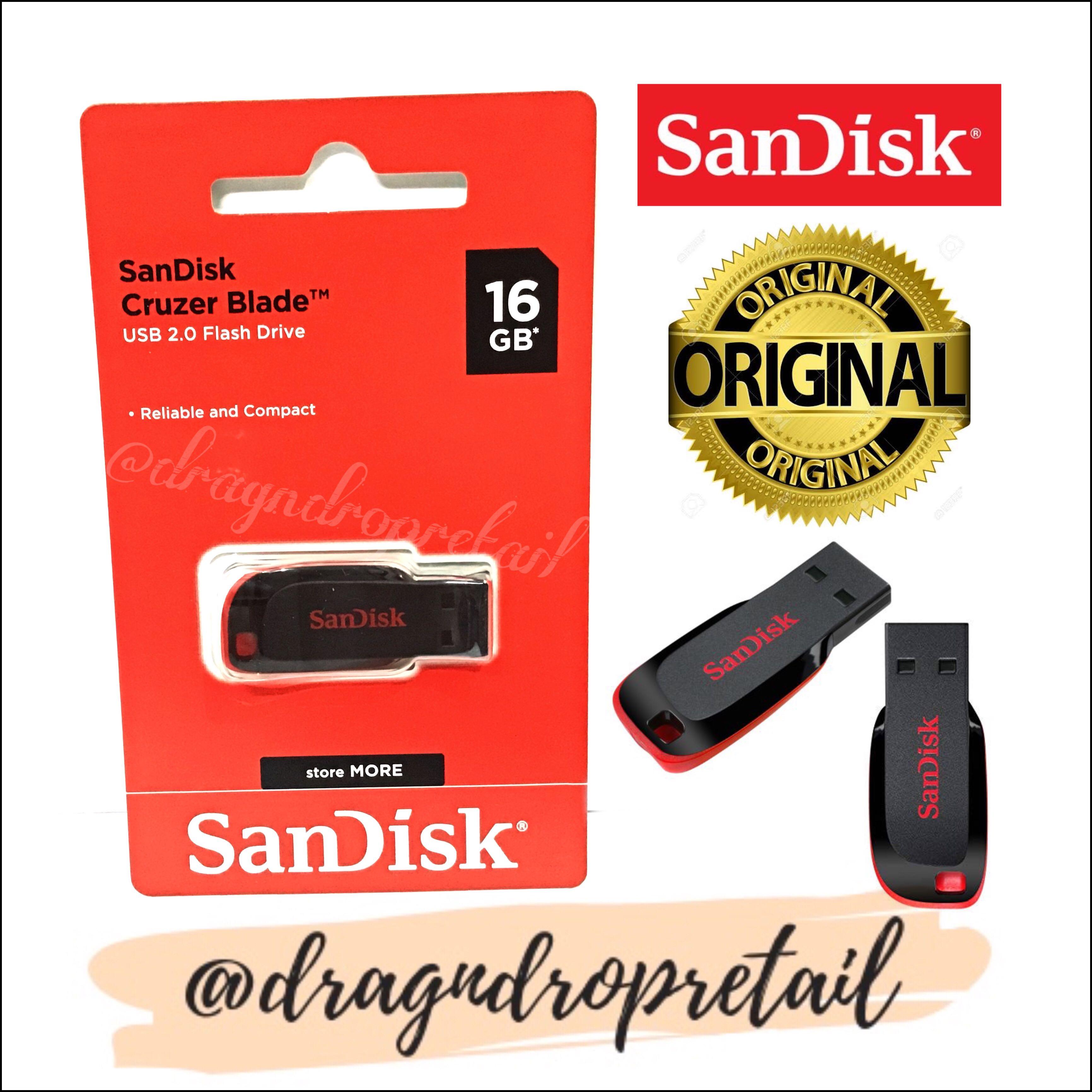 Sandisk 16gb Cruzer Blade Usb 2 0 Flash Drive Computers Tech Parts Accessories Hard Disks Thumbdrives On Carousell