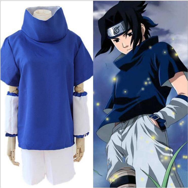 Sasuke Uchiha Ninja Cosplay Costume Naruto Anime Men S Fashion Clothes Tops On Carousell