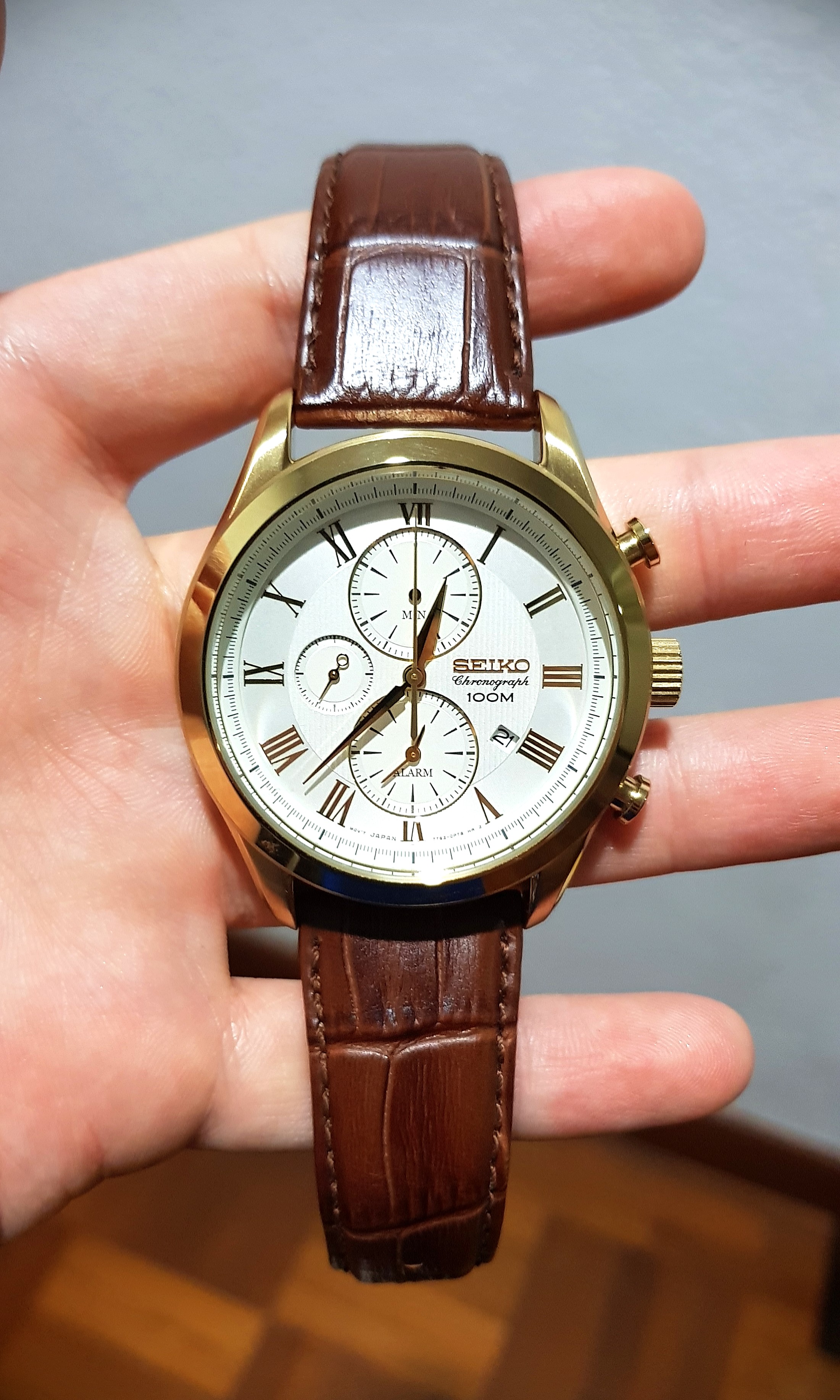 Seiko Chronograph Quartz Alarm (SNAF72), Men's Fashion, Watches &  Accessories, Watches on Carousell