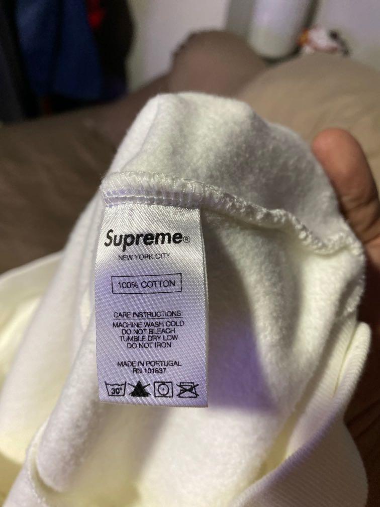 supreme cdg white hoodie